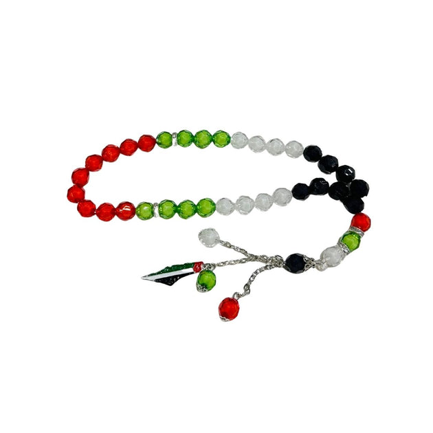 Premium Tasbih/Rosary Palestine Flag Themed with Historic Map - 33 Bea ...